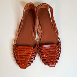 J. Crew leather flat sandals size 8